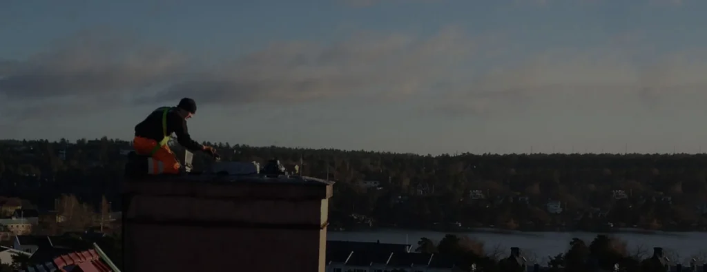 Sanering av fåglar i skorsten