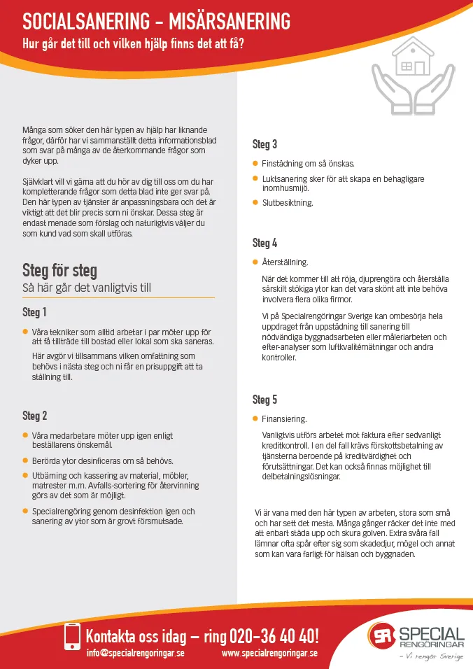 förhandsgranskning produktblad för socialsanering - misärsanering